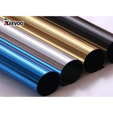 Pellicola riflettente autoadesiva per finestre a specchio in oro