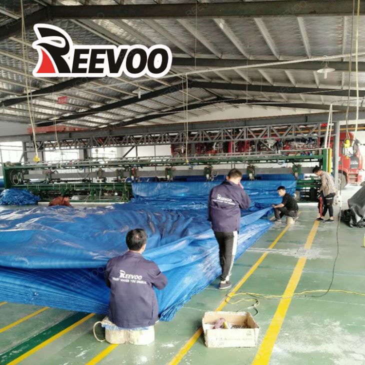 Tela cerata poli blu per la copertura del camion